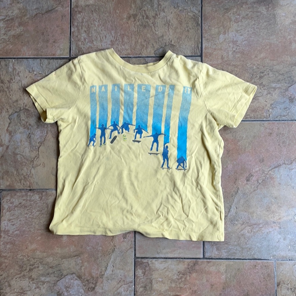 Yellow Skateboard Kids T-shirt